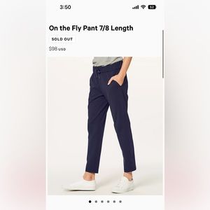 Lululemon On the Fly Pant